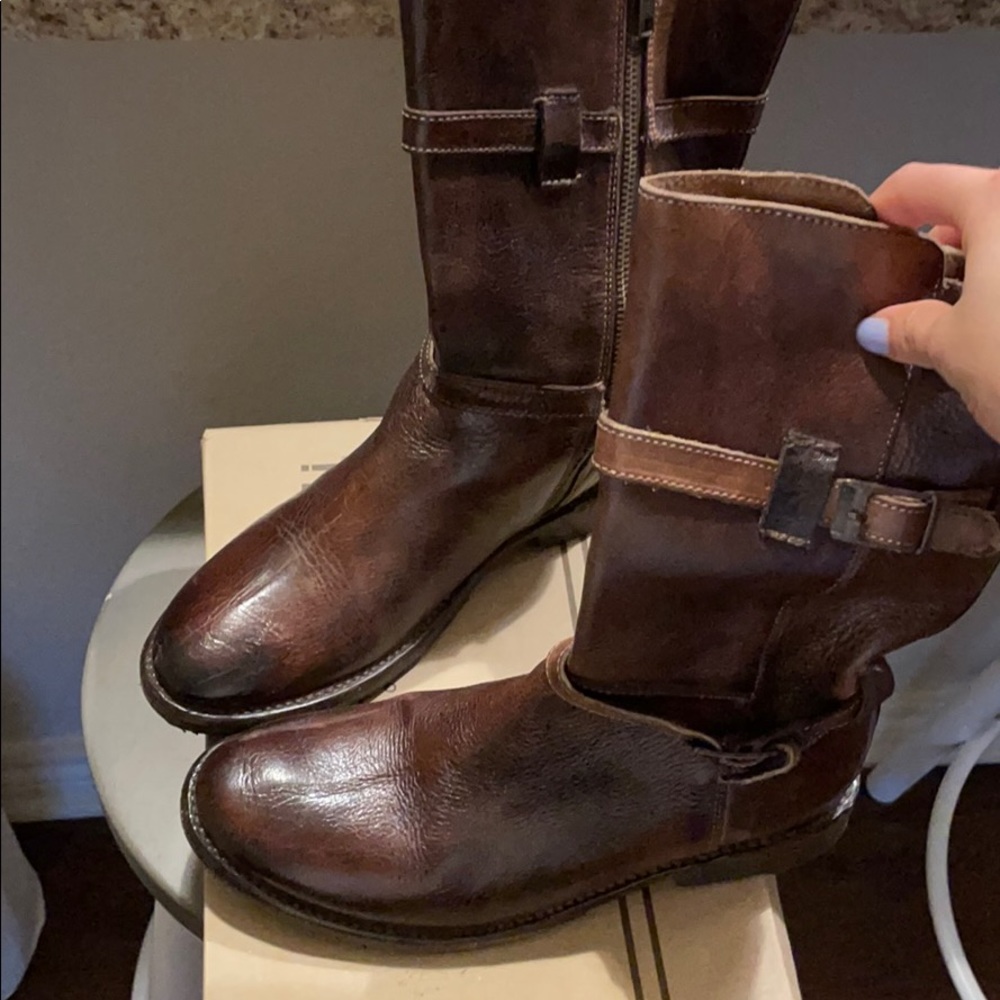 Bed stu leather riding boots